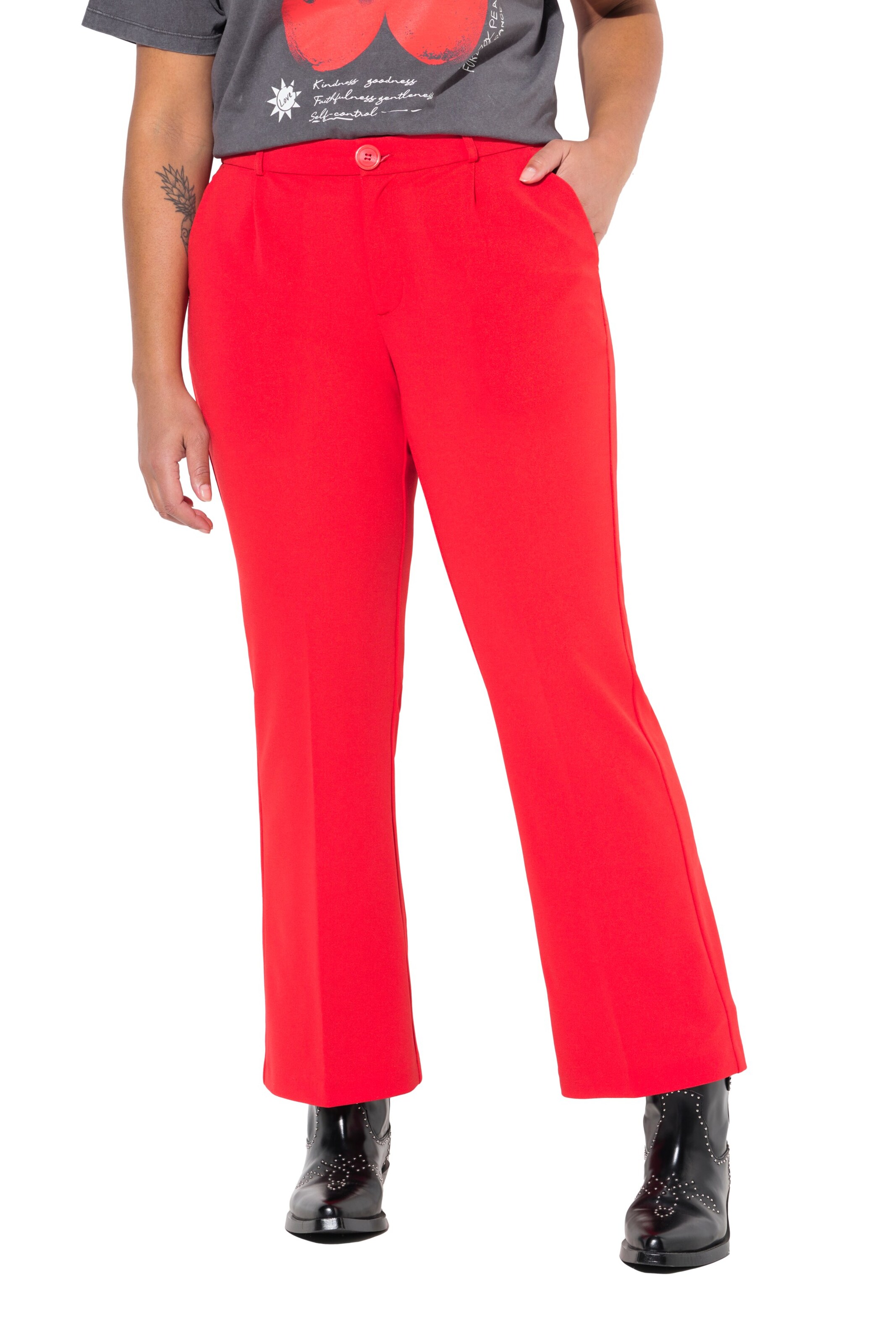 Angel of Style Bootcut Hosen in Rot: Vorderseite