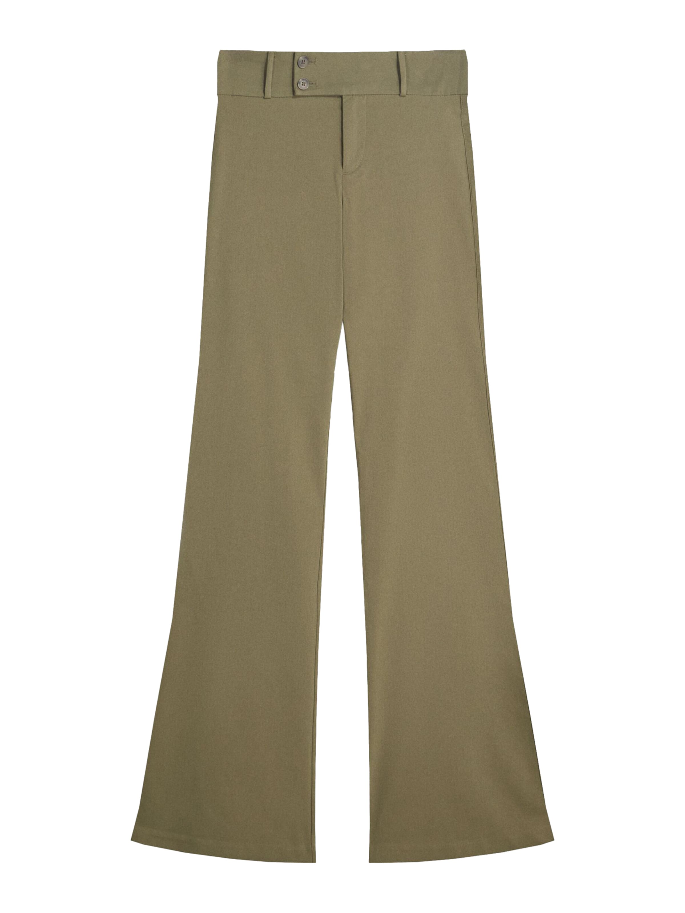 Bershka Levenevä Housut värissä vihreä: etupuoli