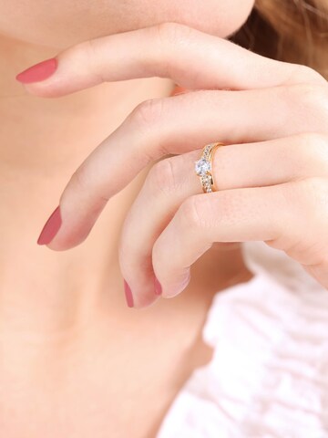 Lucardi Ring 'Einfach' in Gold: front
