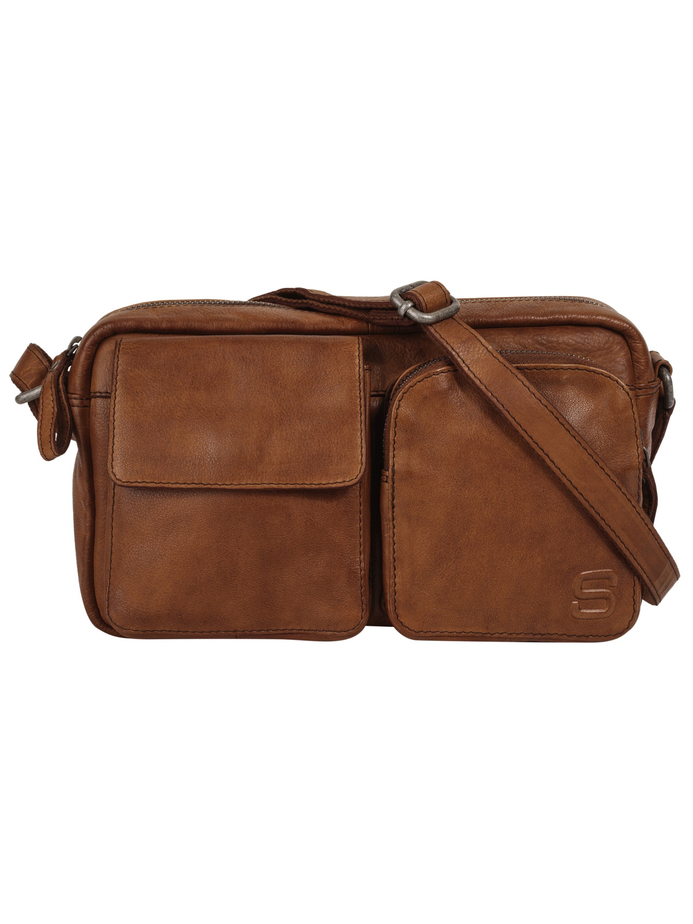 Sac à bandoulière Spikes & Sparrow en marron : devant