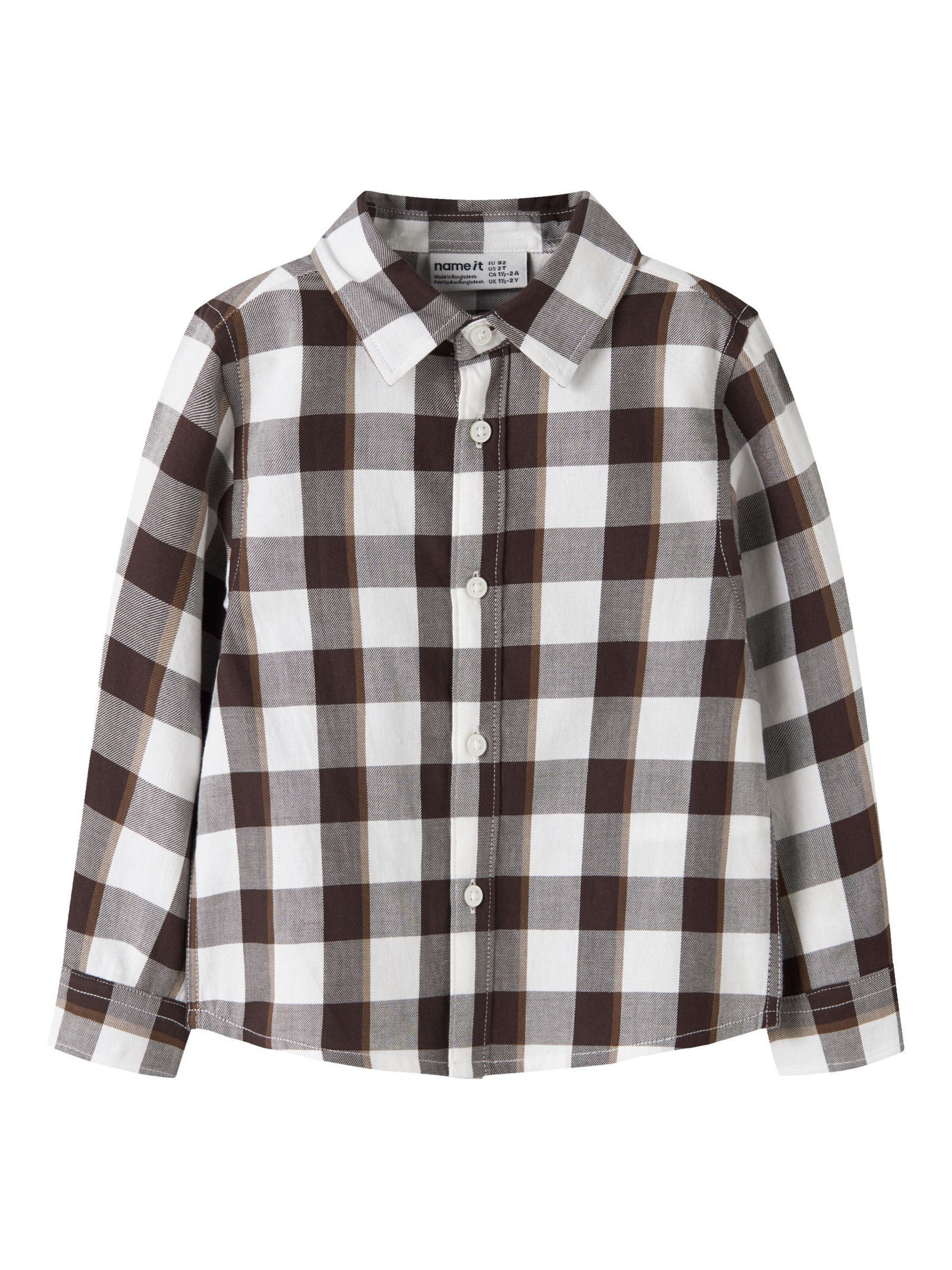 NAME IT Regular Fit Skjorte i sort: forside