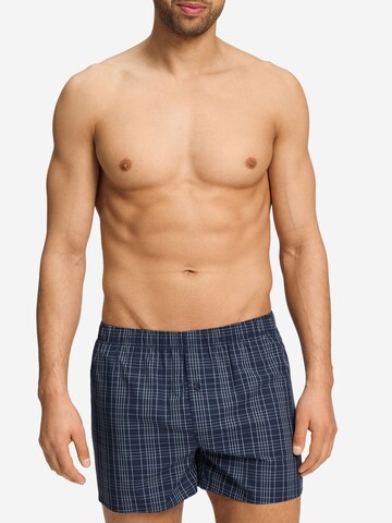 Hanro Boxershorts ' Fancy Woven ' in Blauw: voorkant