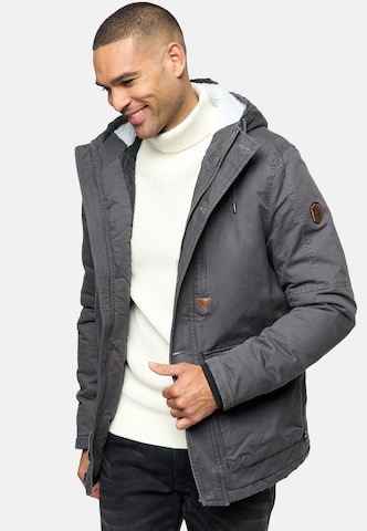 INDICODE JEANS Winterjacke ' Crossing ' in Grau