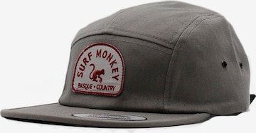 Surf Monkey Athletic Cap in Grey: front
