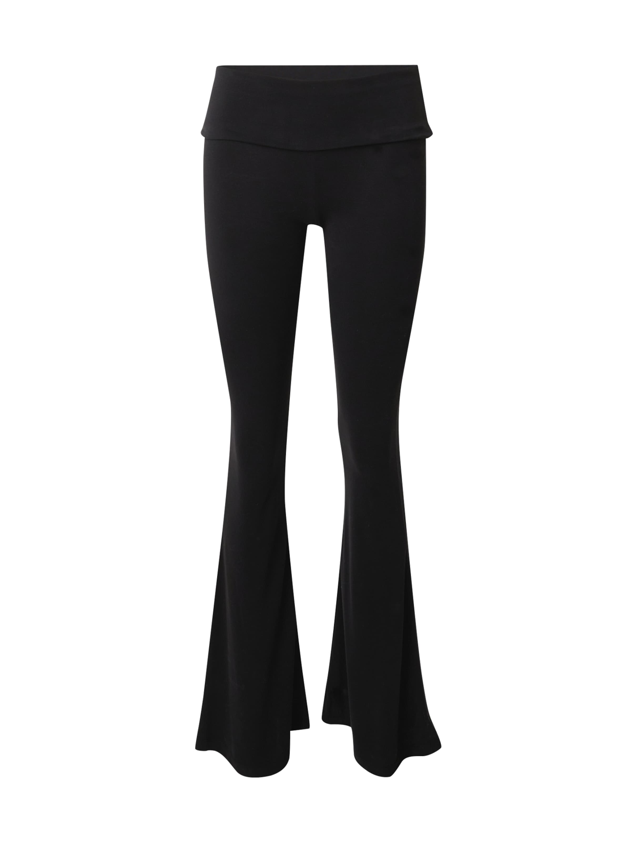 ABOUT YOU x Toni Garrn Flared Pants in Black: front
