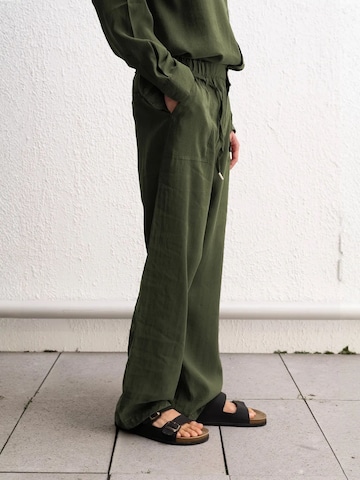 Giesto Loosefit Broek in Groen