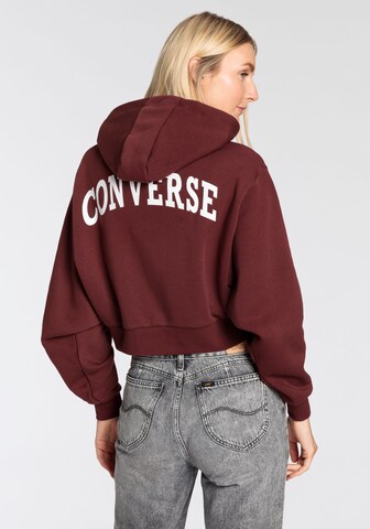 CONVERSE Zip-Up Hoodie 'Retro Chuck' in Red: front