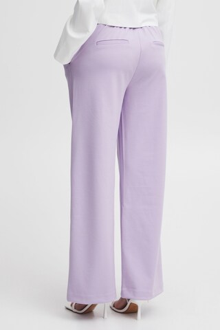 b.young Wide leg Pleat-Front Pants 'Rizetta' in Purple