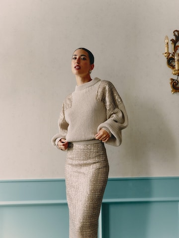 Gonna 'Loria' di Akala Studio in beige