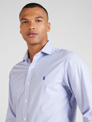 Slim fit Camicia di Polo Ralph Lauren in blu
