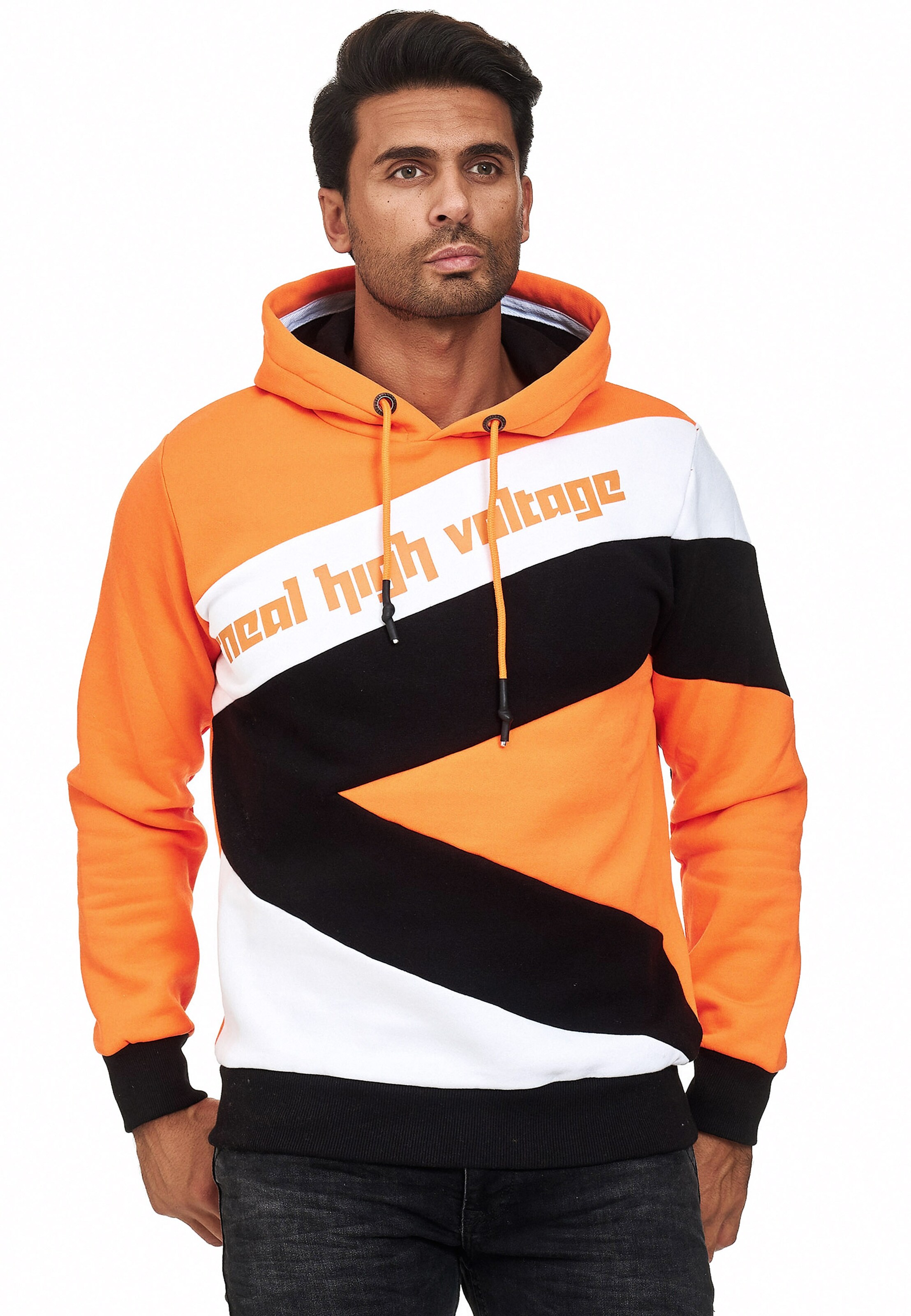 Rusty Neal Pullover in Orange: Vorderseite
