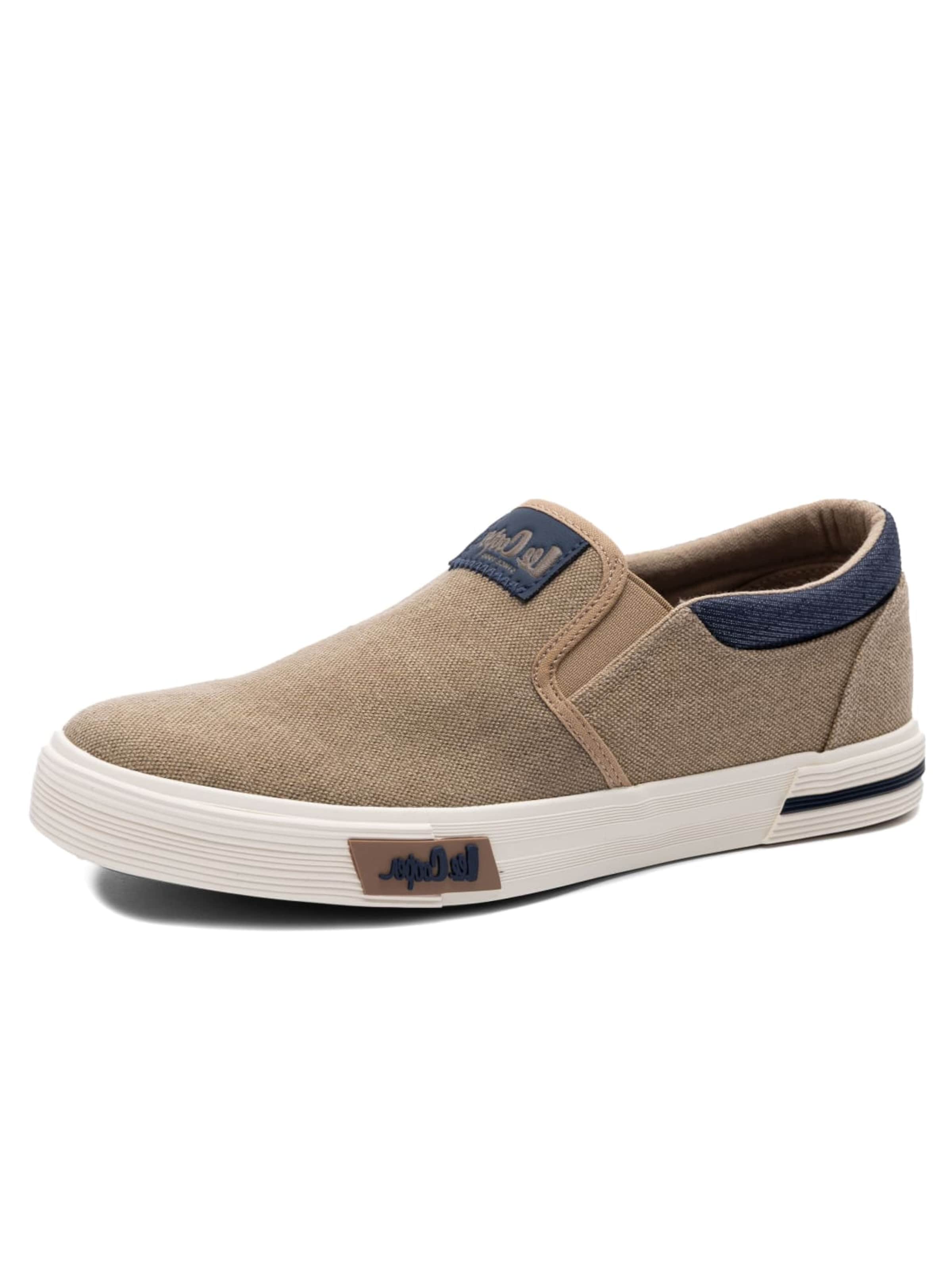 Lee Cooper Slip-ons in Beige: front