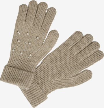 VILA - Guantes con dedos en beige: frente