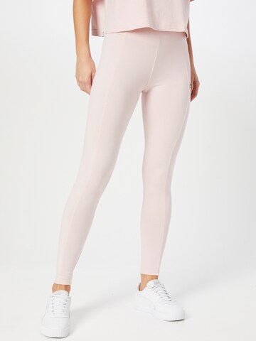 PUMA Skinny Sports trousers in Pink: front