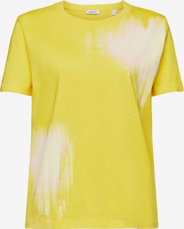 T-shirt ESPRIT en jaune : devant