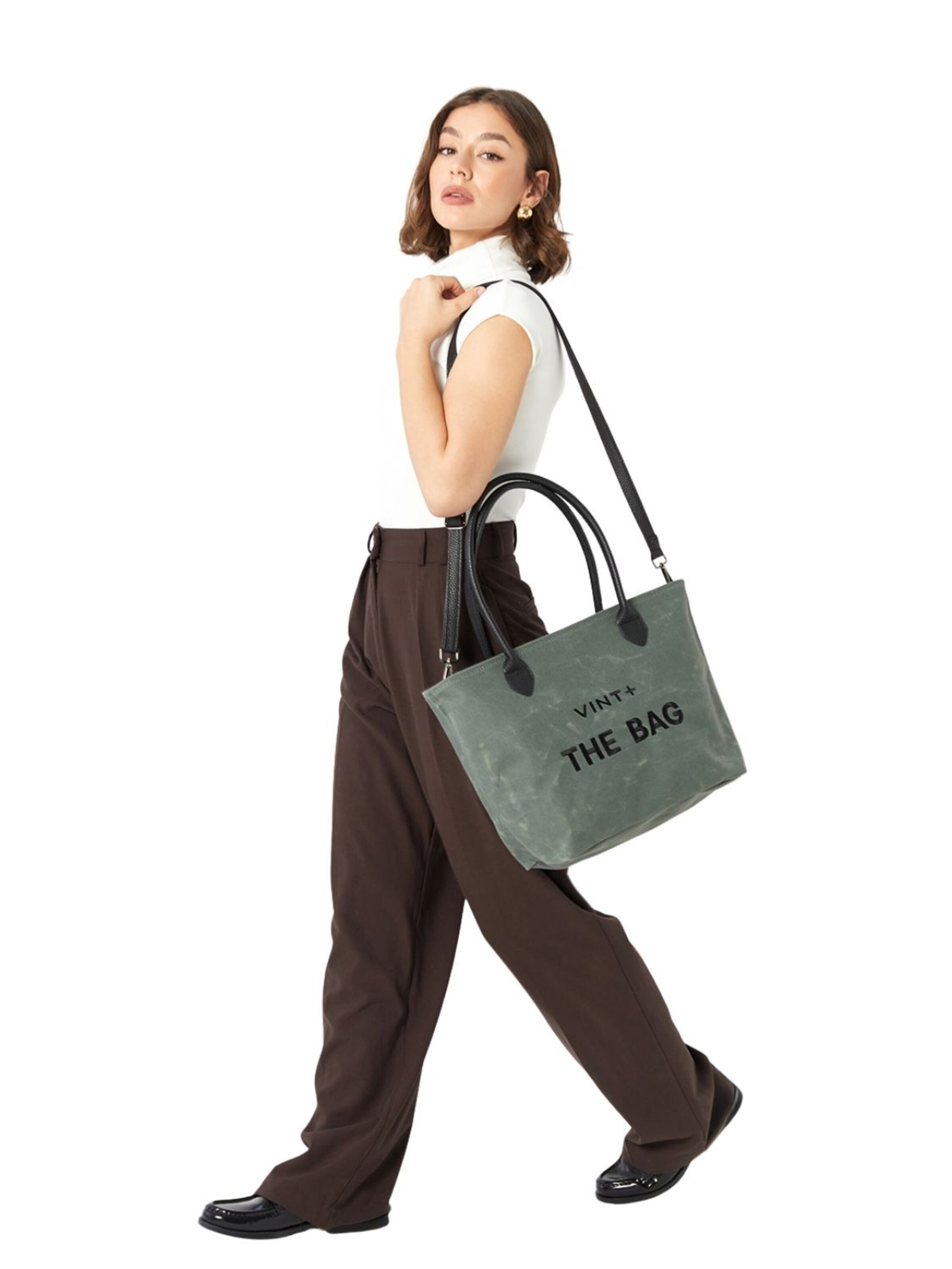 VINT+ Handbag 'Fine Bag Big' in Green