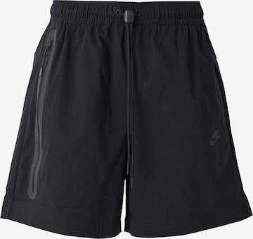 Nike SportswearLoosefit Hlače 'Tech' - crna boja: prednji dio