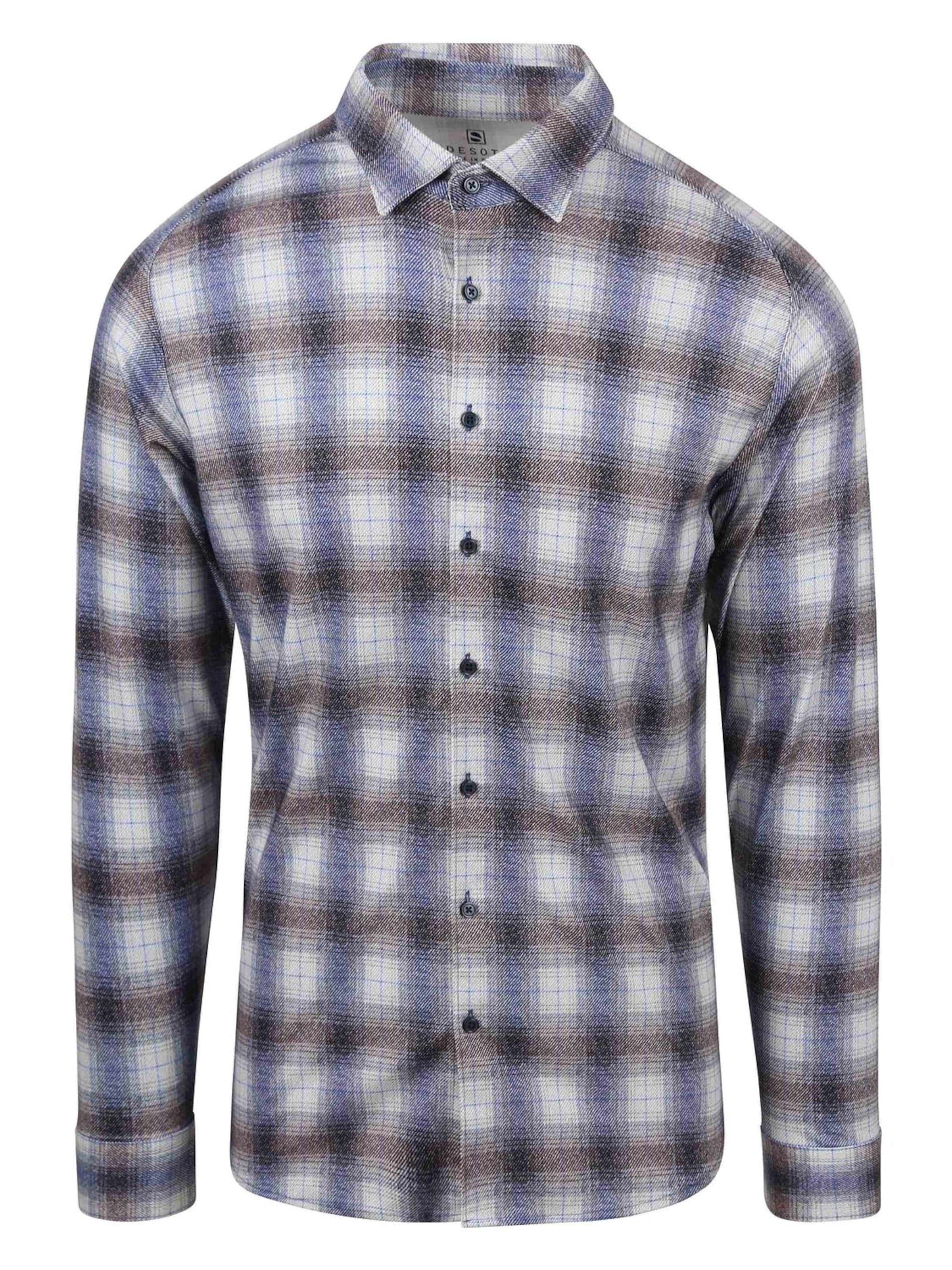 DESOTO Slim fit Overhemd in Blauw