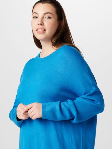 Fransa Curve Pullover 'BLUME' in Blau