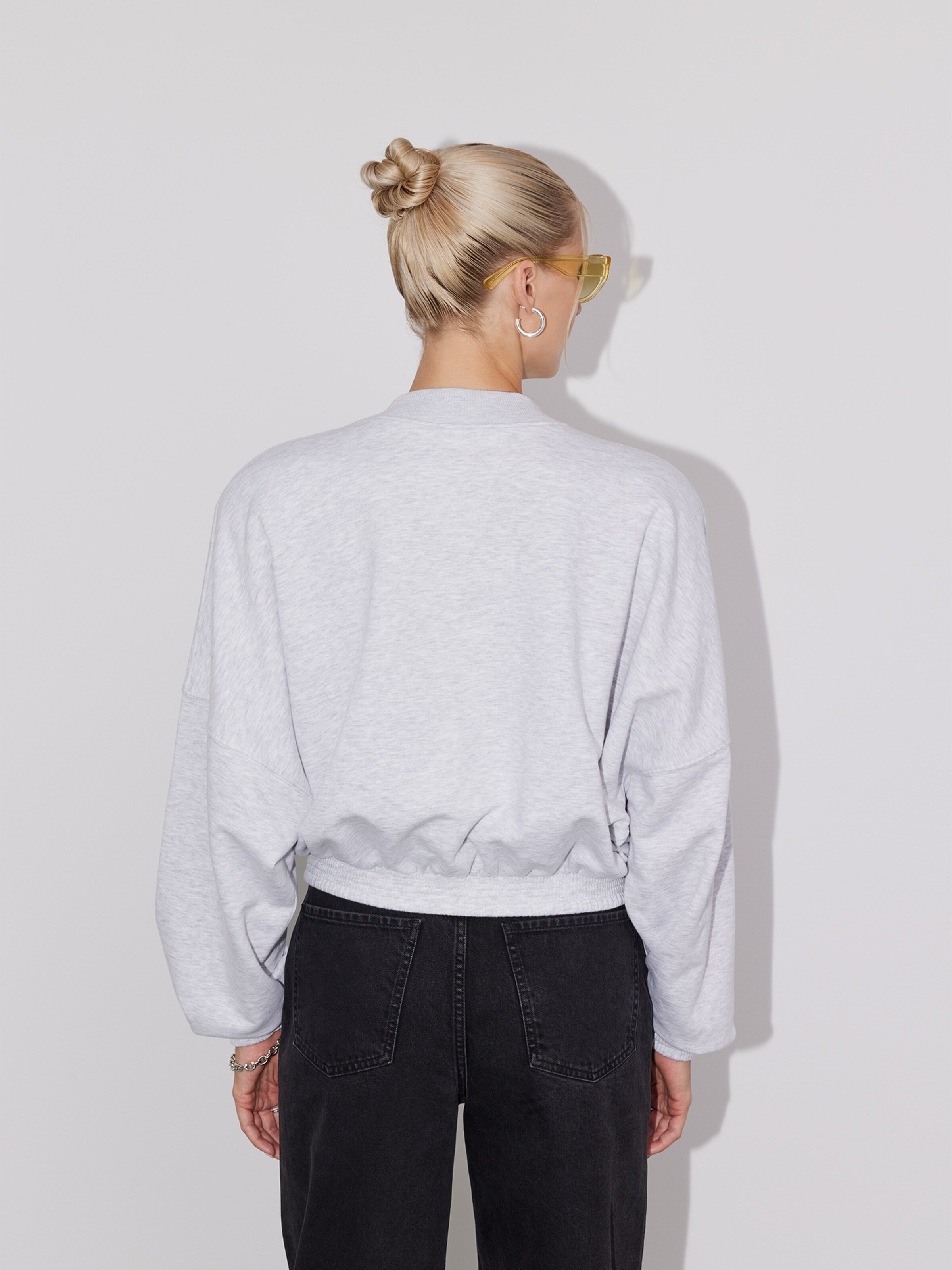 Frauen Sweat LeGer by Lena Gercke Sweatshirt 'Milla' in Graumeliert - BA20328 Frauen Sweat LeGer by Lena Gercke Sweatshirt 'Milla' in Graumeliert - BA20328