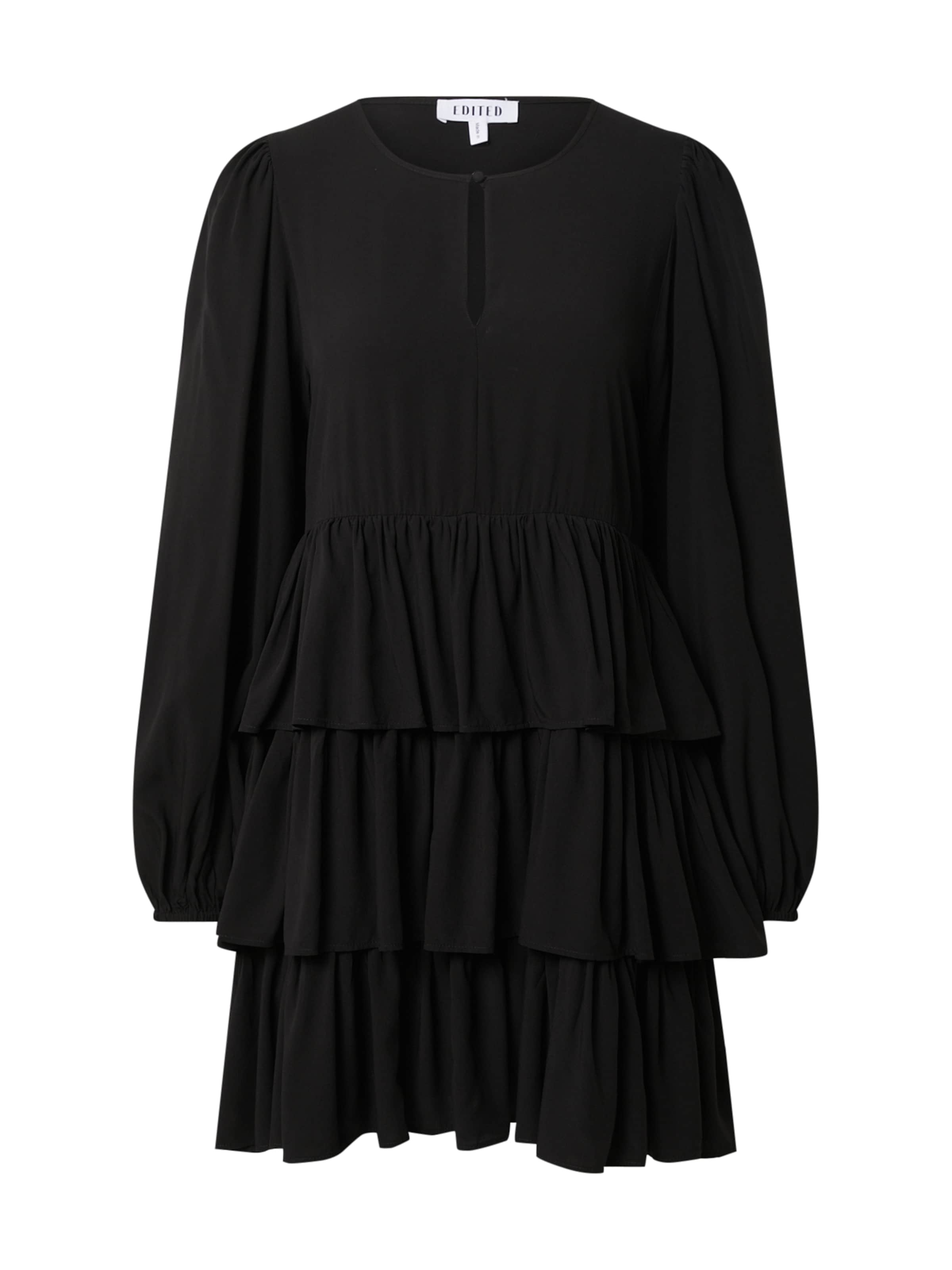 EDITED Šaty 'Elaine' - Čierna: predná strana