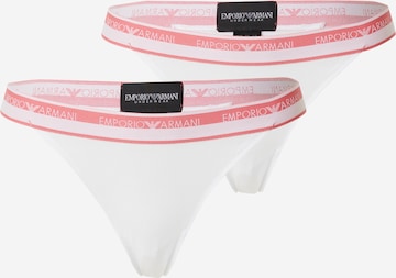 Tanga de la Emporio Armani pe alb: față