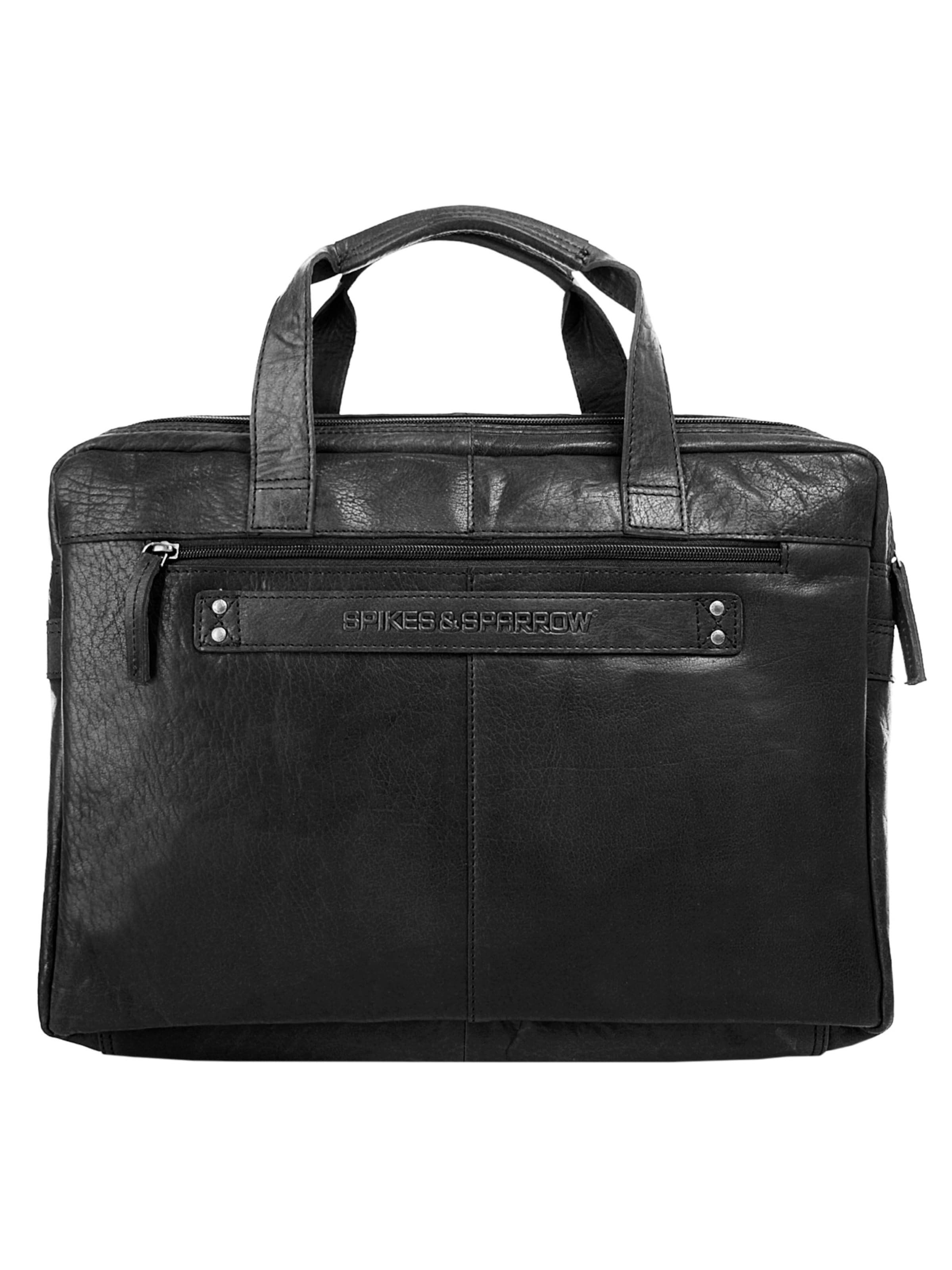 Spikes & Sparrow Briefcase in Black