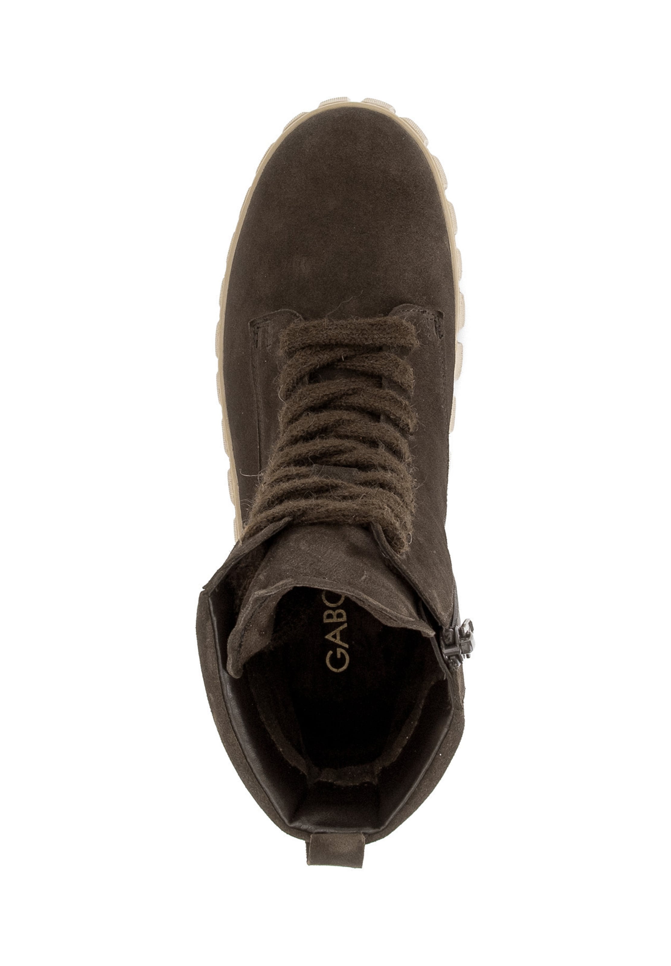 GABOR Lace-up bootie in Brown