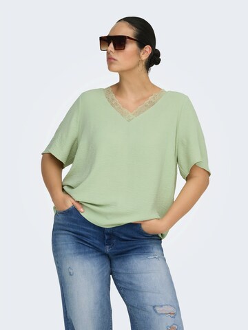 ONLY Carmakoma Blouse 'CARMETTA' in Groen: voorkant