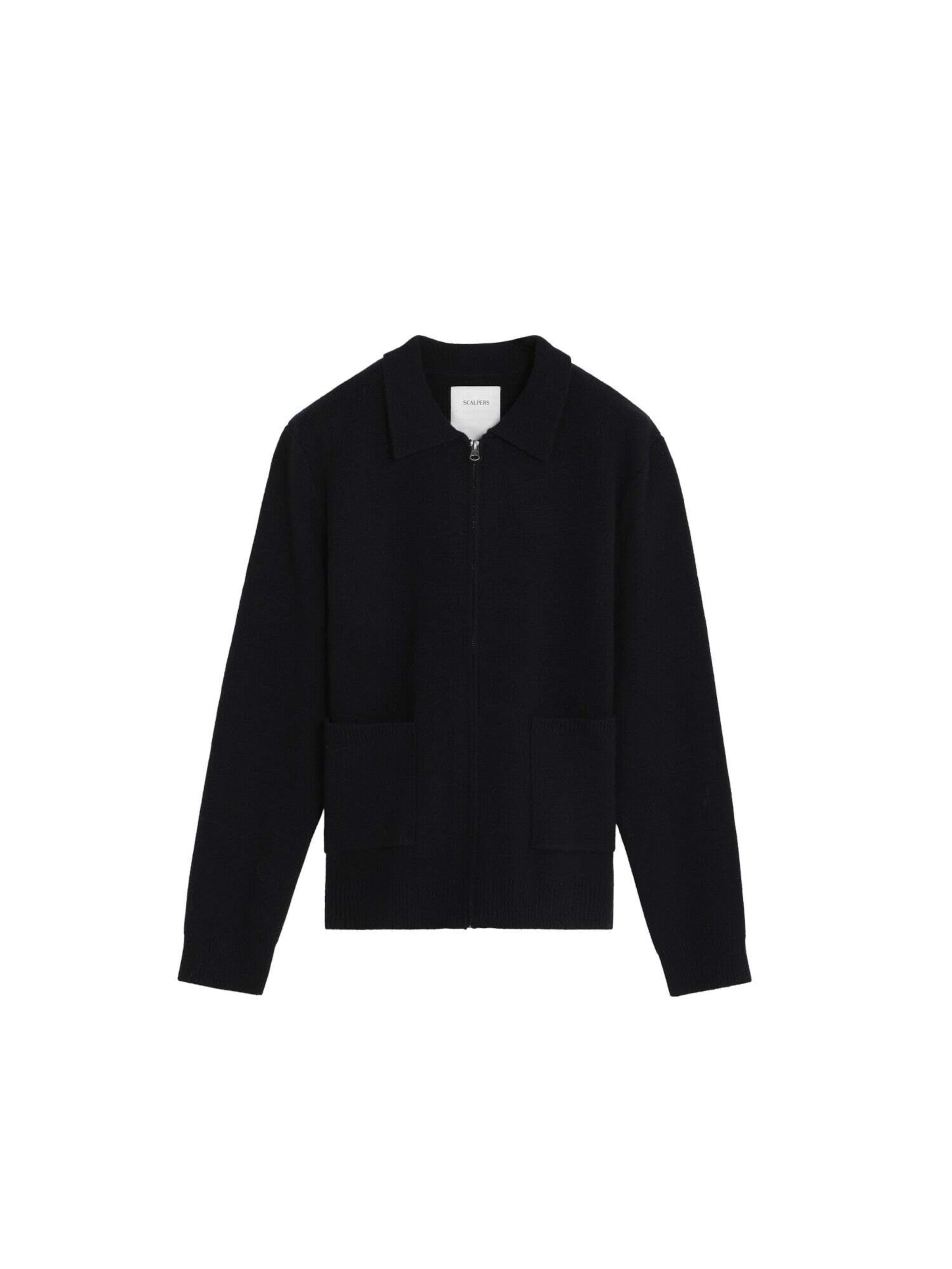 Scalpers Strickjacke 'Hedwing' in Blau: Vorderseite