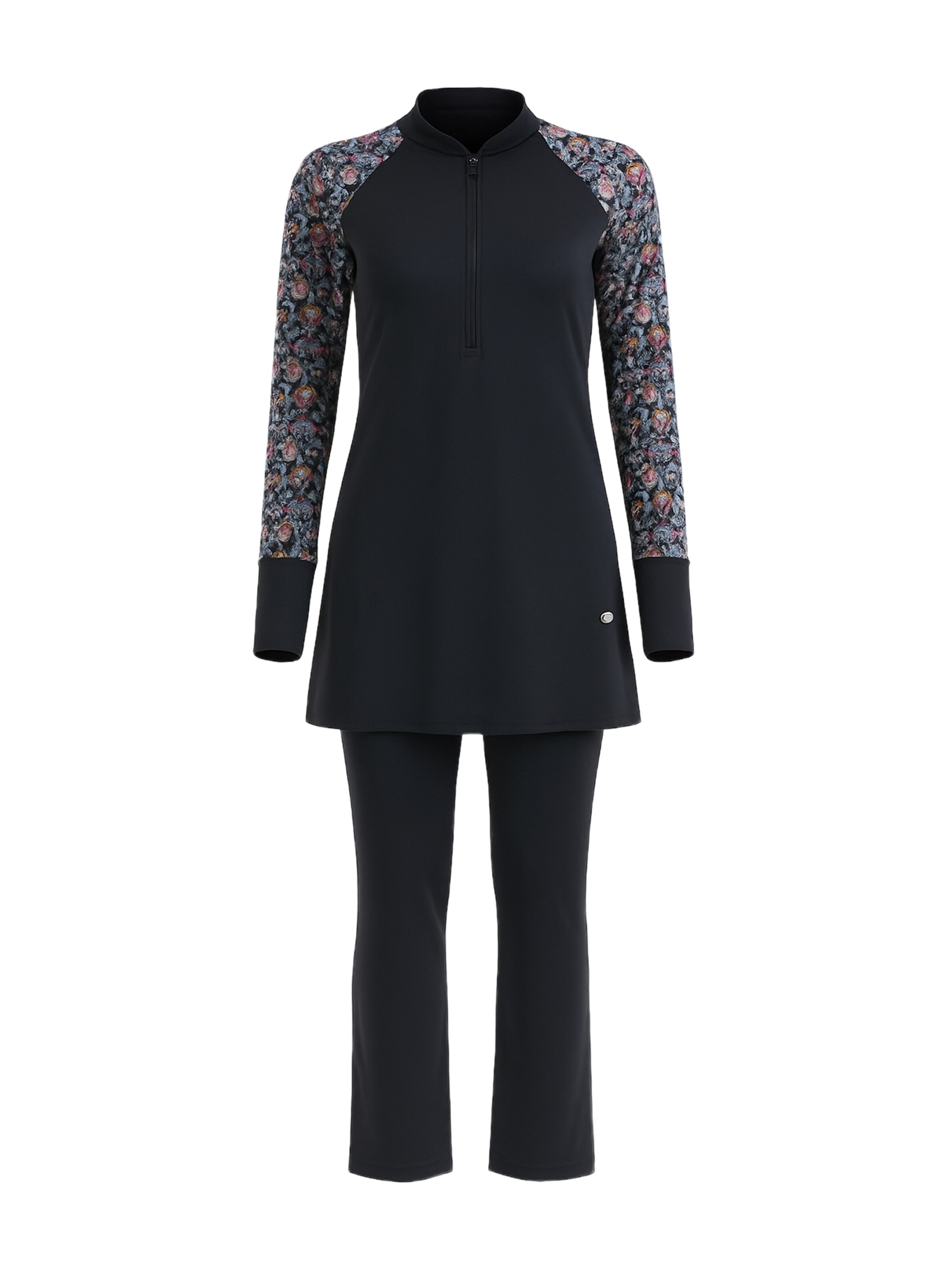 C&City Badeanzugkleid 'Hijab' in blau / altrosa / schwarz, Produktansicht