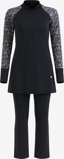 C&City Badeanzugkleid 'Hijab' in blau / altrosa / schwarz, Produktansicht