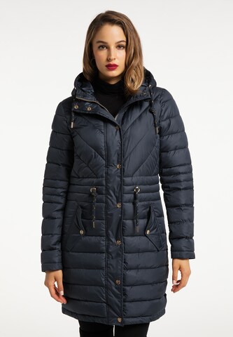 Manteau d’hiver faina en bleu : devant