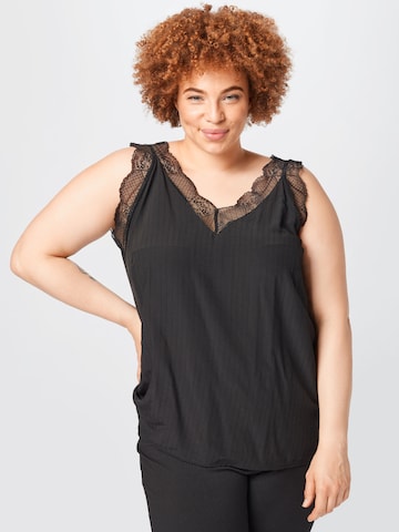 KAFFE CURVE - Blusa 'Jakobine' en negro: frente