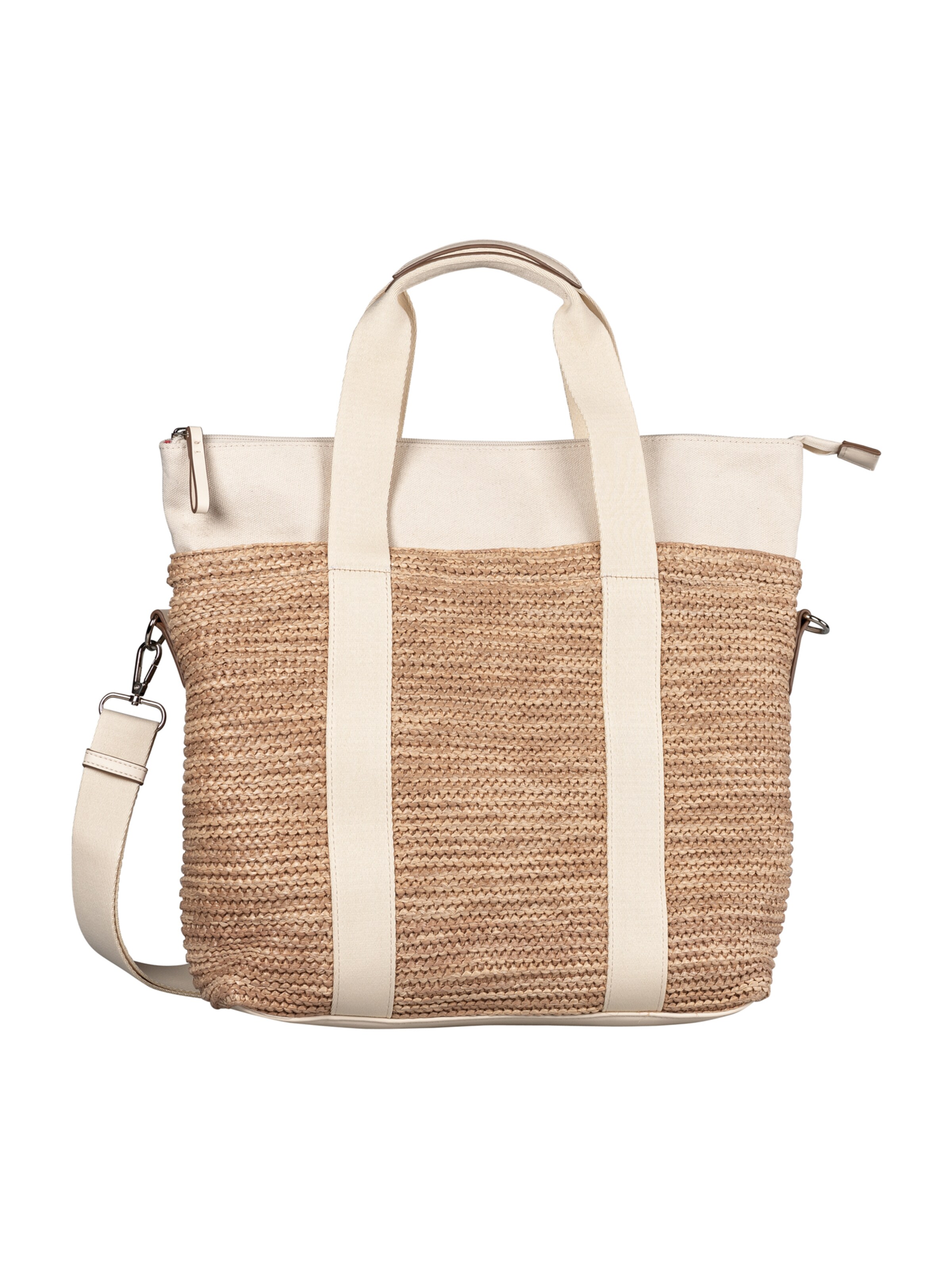 TOM TAILOR Shopper 'Vicky' in Beige: voorkant