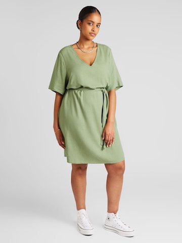 Vero Moda Curve Kleid 'MYMILO' in Grün: predná strana