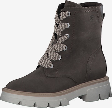 s.Oliver Lace-Up Ankle Boots in Grey: front