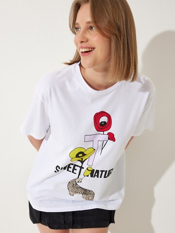 Happiness İstanbul Тениска в бяло