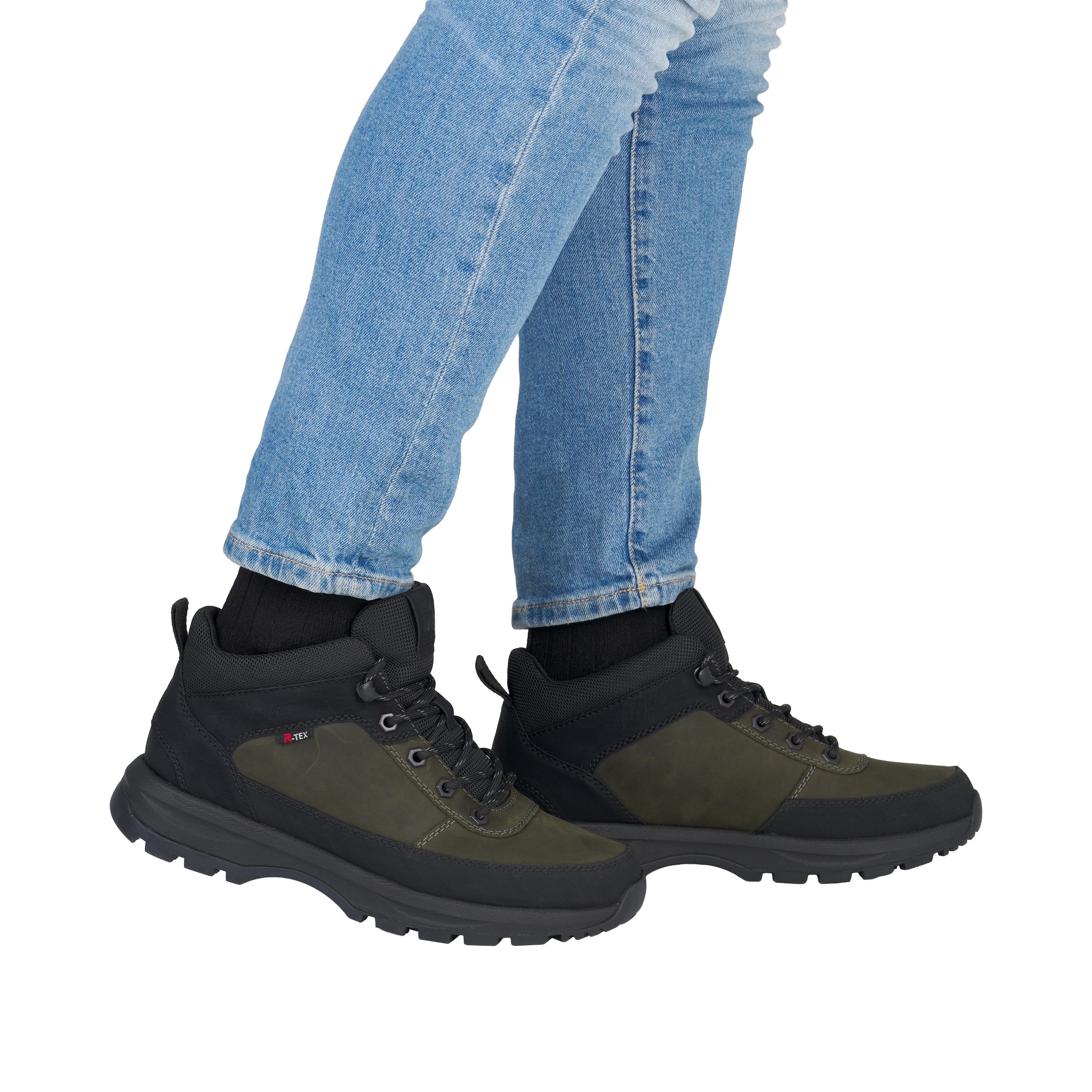 Bottes à lacets 'U1670' Rieker en vert : devant