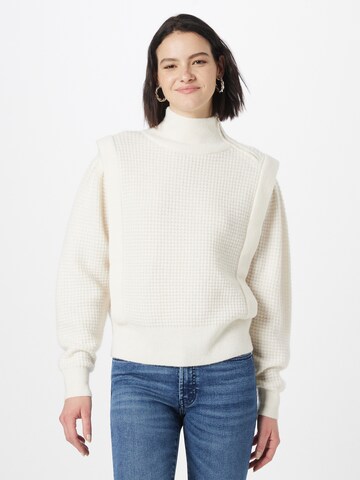 BOSS Orange Pullover 'Farmenia' i hvid: forside