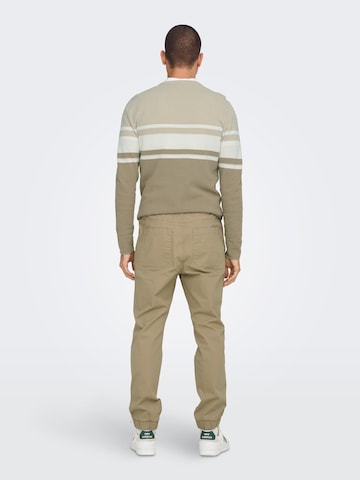 Only & Sons Regular Hose 'LINUS' in Beige