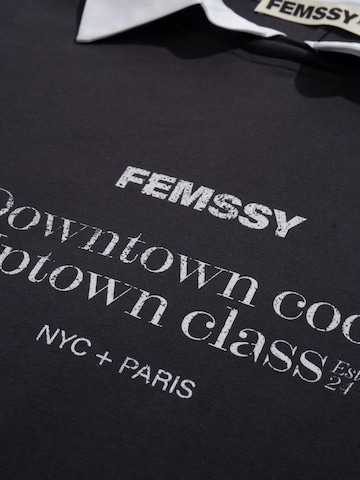 FEMSSY Shirt 'FUSE SHIRT GRAPHITE' in Grijs