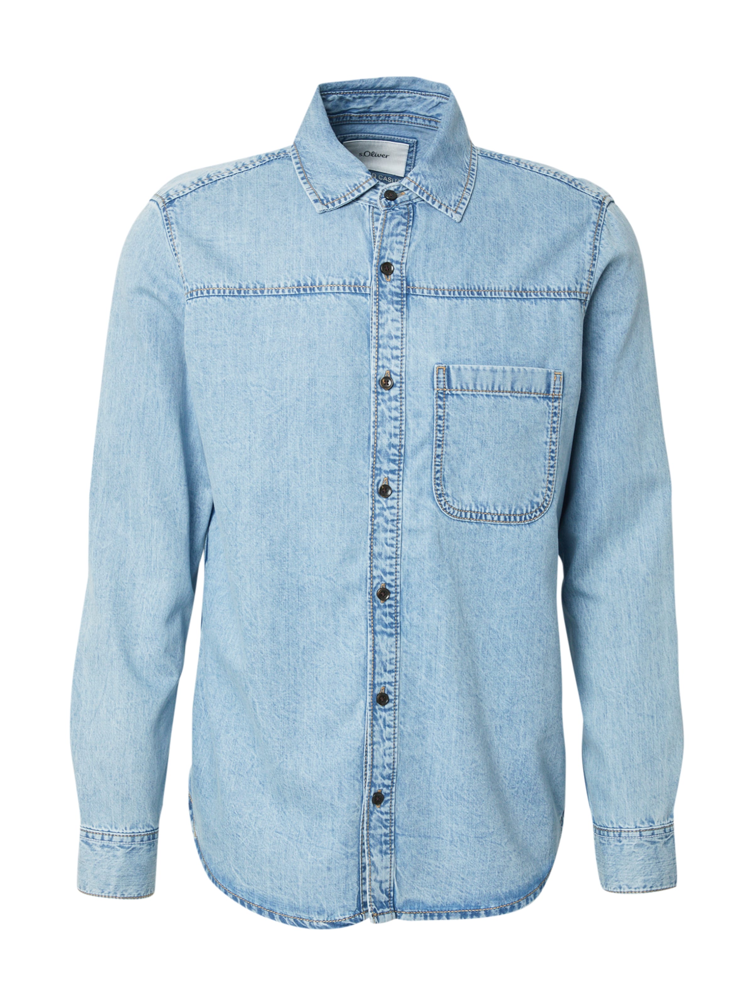 s.Oliver - Regular Fit Camisa em azul: frente