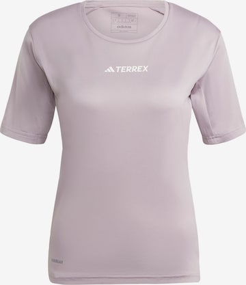 ADIDAS TERREX Performance Shirt 'Multi' in Purple: front