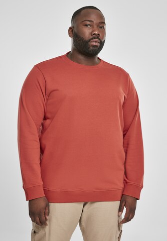 Urban Classics - Sweatshirt 'Basic Terry Crew' em vermelho: frente