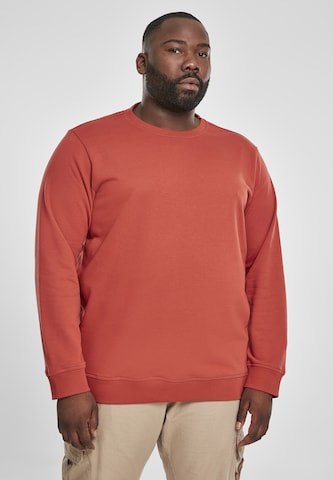 Urban Classics Sweatshirt 'Basic Terry Crew' in Rot: predná strana