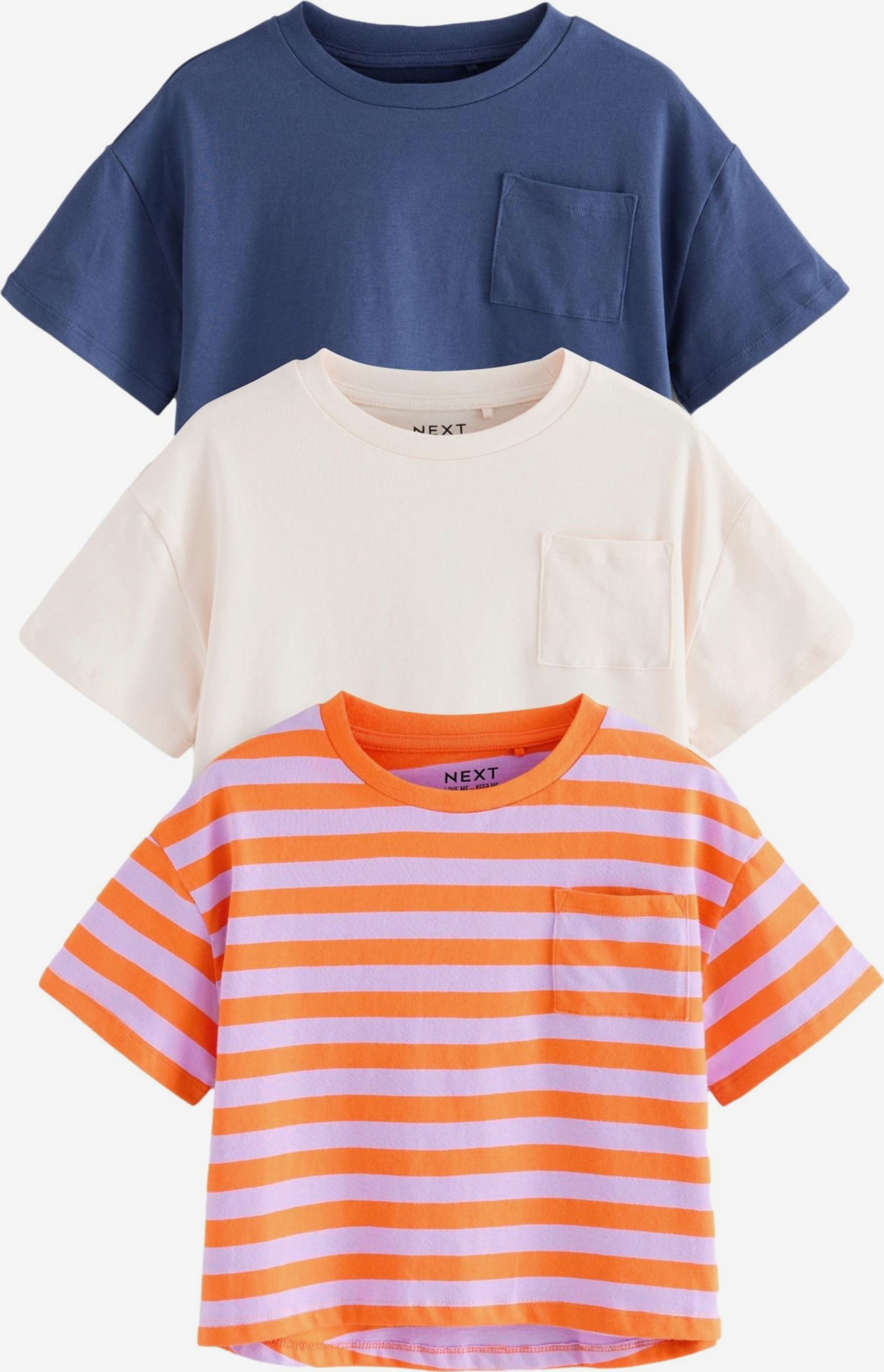 Next Shirt in Navy, Orange, Light Pink ABOUT YOU