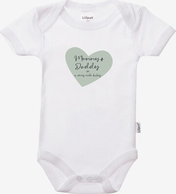 LILIPUT Romper/Bodysuit 'MOMMY+DADDY' in Beige