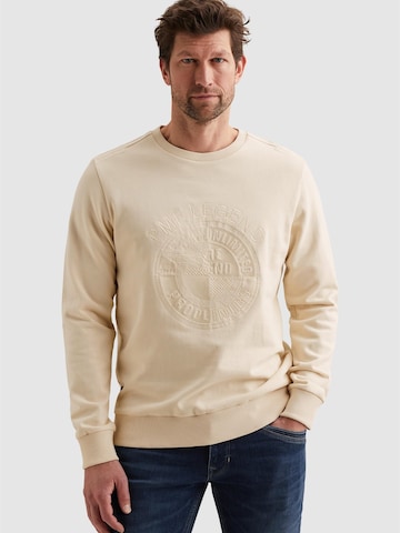 PME Legend Collegepaita 'PME LEGEND - Sweatshirt with embroidered artwork' värissä beige: etupuoli