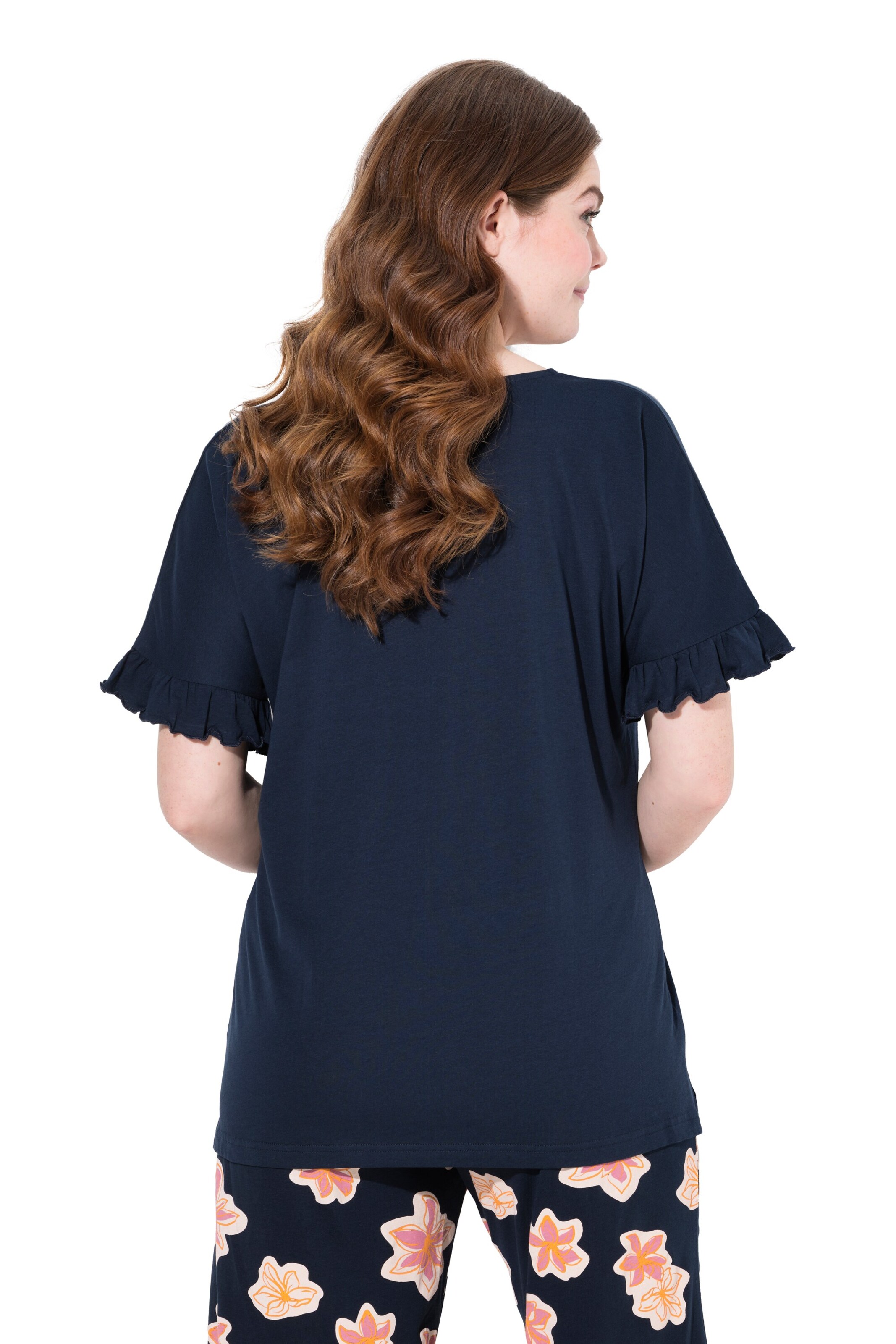 Ulla Popken Slaapshirt in Blauw